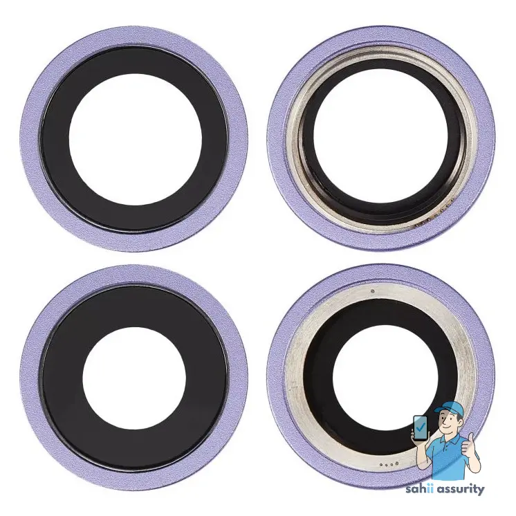 Camera Lens Glass with Frame for Apple iPhone 12 Purple